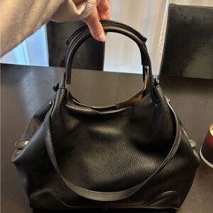 Elegant Black Leather Handbag